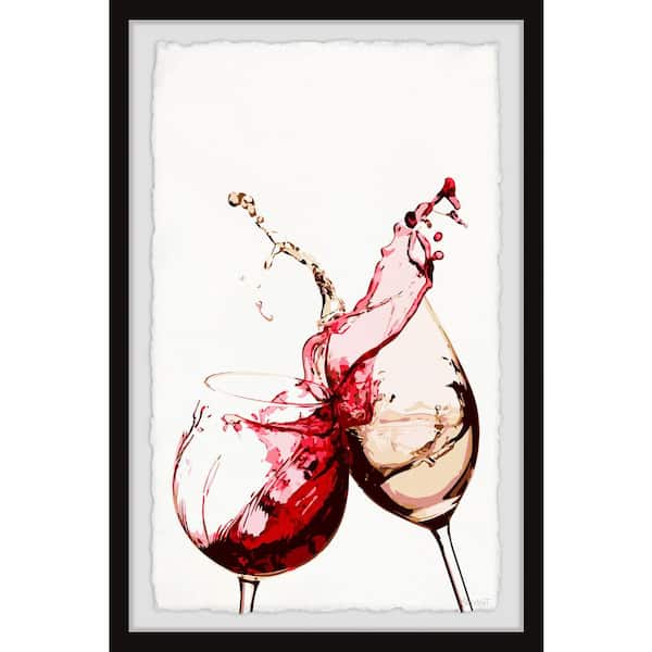 Unbranded "Cheers to That" by Marmont Hill Framed Drink Art Print 24 in. x 16 in.