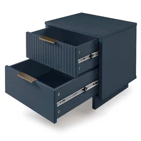 ネイビー ベスト　drawer Manhattan Comfort Granville Midnight Blue 2-Drawer 18.11 in. W