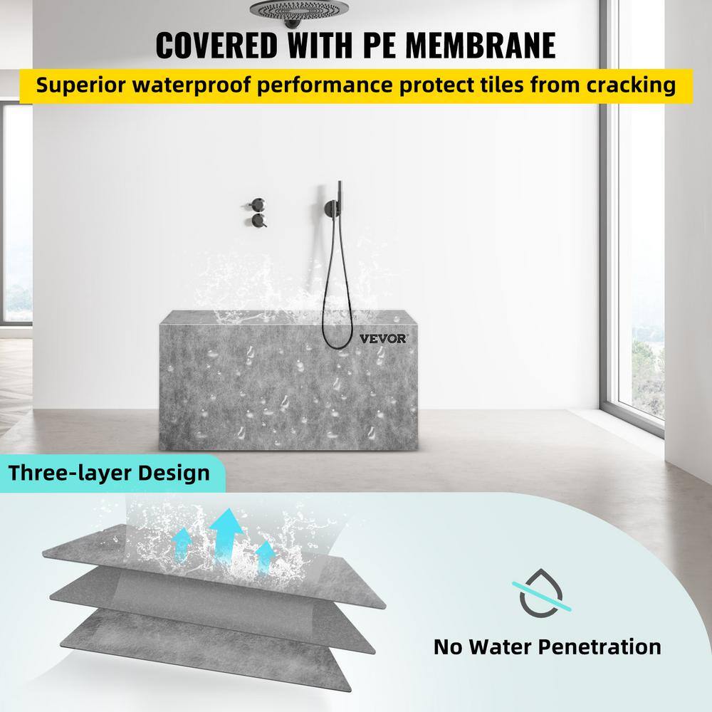 Gray Waterproof Plastic Shower Bench with EPS Composite