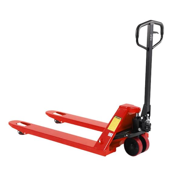 APOLLOLIFT 5,500 lbs. Durable Pump Hand Pallet Truck 48 x 27 in. Fork Size Hydraulic Manual Pallet Jack 7.3 in. Lifting Height Red