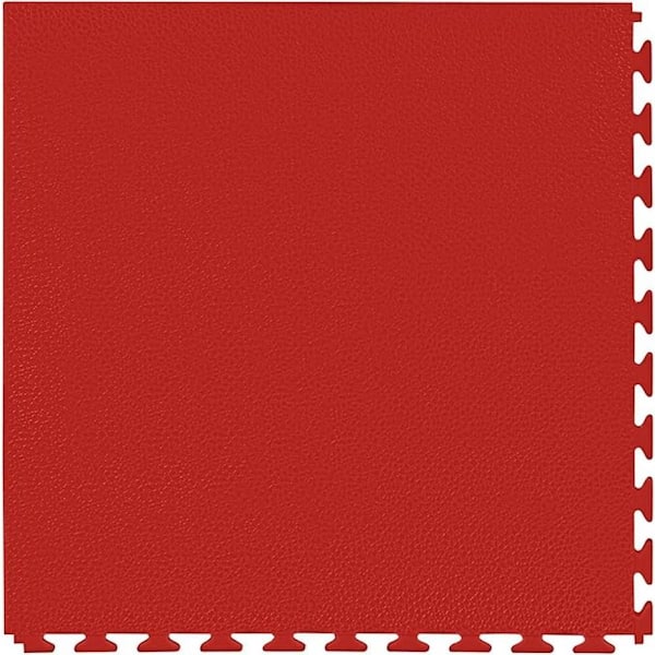 FLOORINGINC Nitro Smooth Fle x PVC Garage Floor Tiles, Victory Red, 20.5 in. x 20.5 in., 177 in. Thick, 8-Pack, 23.35 sq. ft.