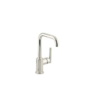 Purist Single-Hole Single Handle Kitchen Sink Faucet with 6 in. Spout, Vibrant Polished Nickel