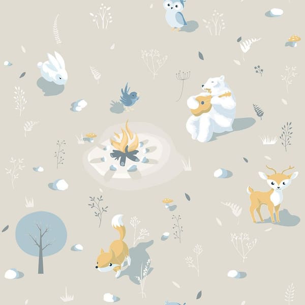 Chesapeake Beige Jesper Campfire Matte Non-Pasted Wallpaper Sample