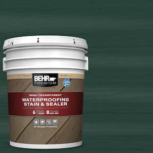 5 gal. #ST-114 Mountain Spruce Semi-Transparent Waterproofing Exterior Wood Stain and Sealer