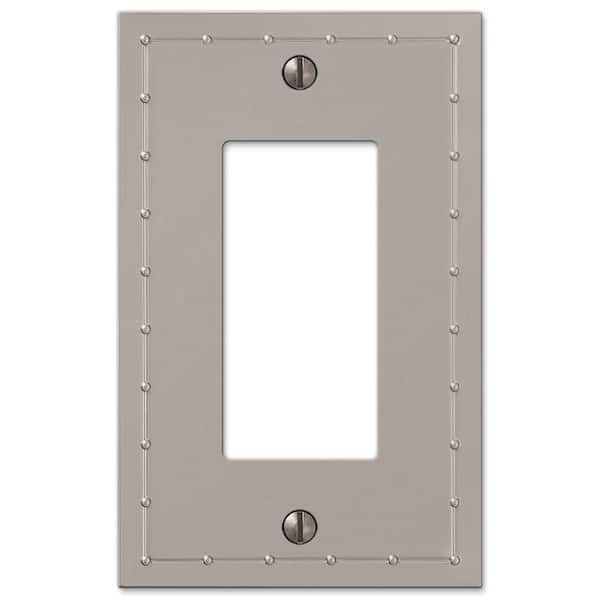 AMERELLE Rosa 1 Gang Rocker Metal Wall Plate - Satin Nickel