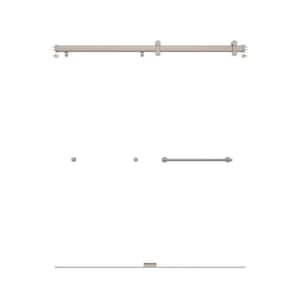 Flannigan 48 in. to 60 in. W x 3.75 in. D Contemporary Frameless Sliding Shower/Tub Hardware Assembly Kit in Nickel