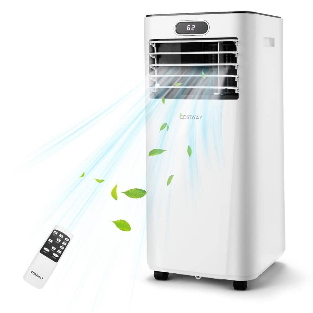 8000 Btu Portable Air Conditioner w/ Remote Control 3-in-1 Air Cooler w/ Drying