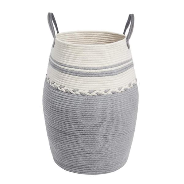105L Polypropylene Laundry Basket Hamper Gray