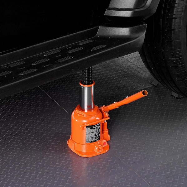 Hydraulic Bottle Jack, 6.69 in.-12.6 in. Lifting Range and 3-Section Long Handle, 20 Ton/44092 lbs. Welded Bottle Jack