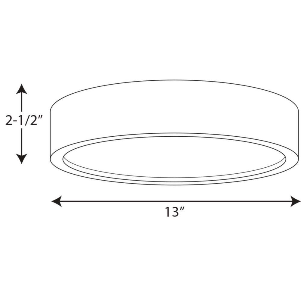 Brushed Nickel 13" LED Flush Mount with Acrylic Shade