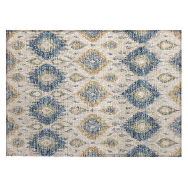 Chantille Machine Washable Indoor/Outdoor Abstract ACN3120 Linen 3 ft. x 4 ft. Area Rug