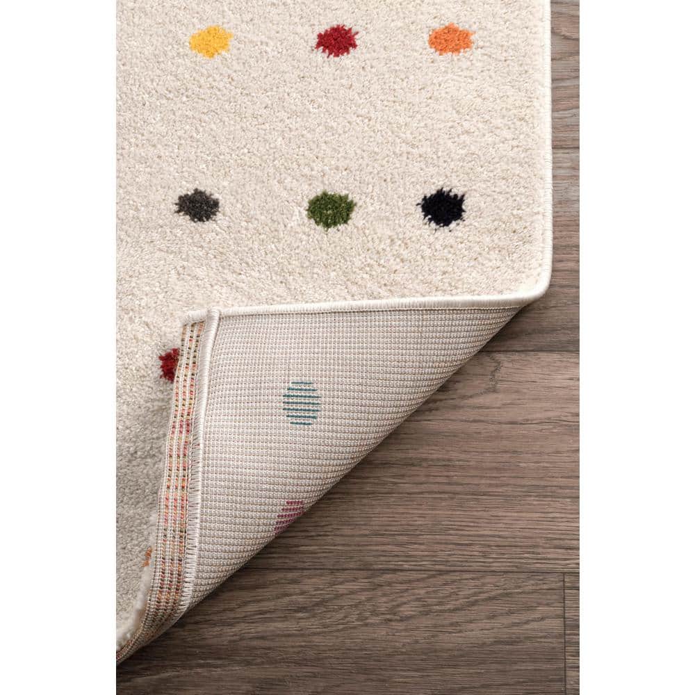 Albina 3' x 5' Multicolor Polka Dot Handmade Rug