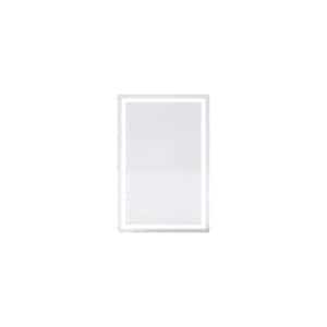 Vino 20 in. W x 30 in. H Rectangular Frameless LED Wall Bathroom Vanity Mirror with Sleek Silver Finish