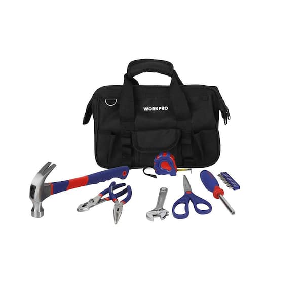 WORKPRO 18-Piece Homeowners Tool Set With Tool Bag