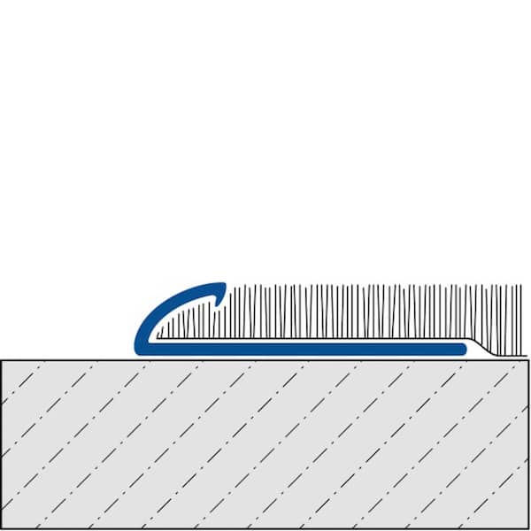 Dural Clic LVT Profile 3mm x 96 in. Anodized Aluminum Silver Carpet Edging Strip