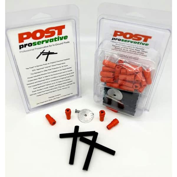 Post Protector Post Preservative for In-Service Posts 24 piece with Date Tag and Plugs
