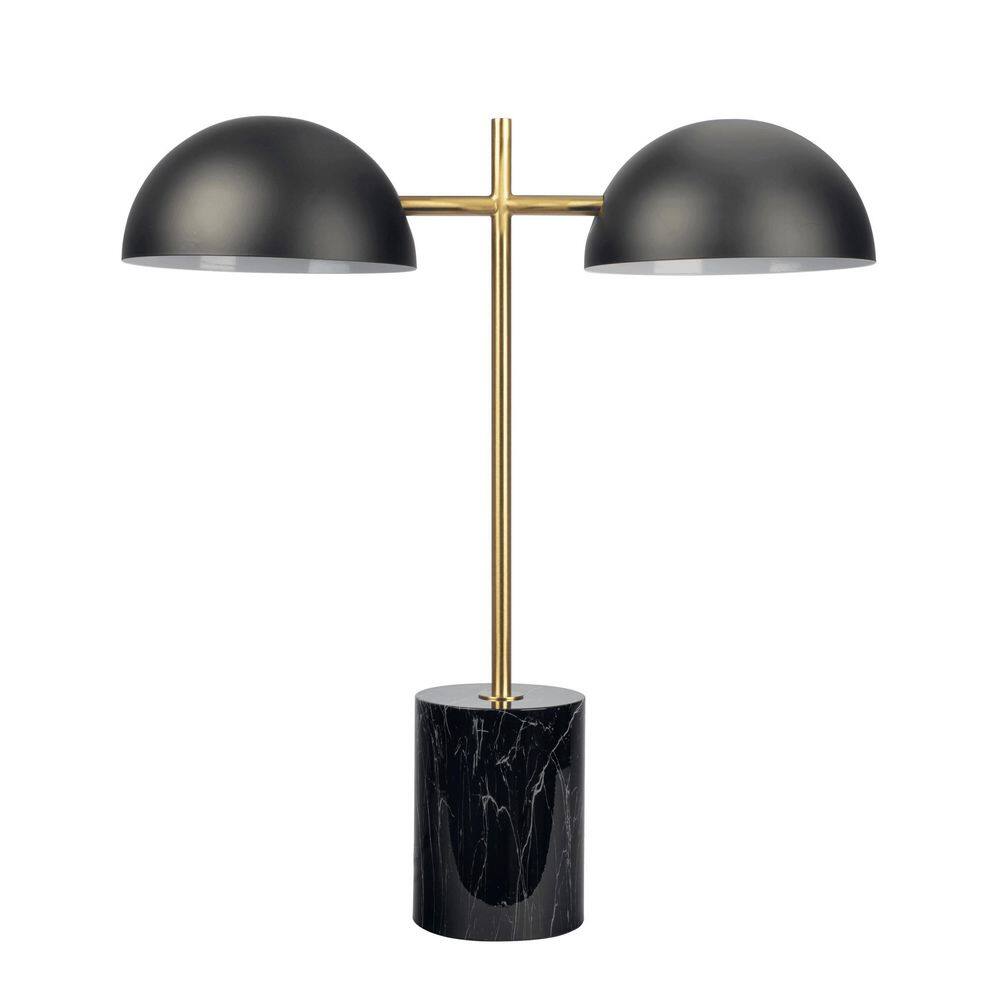 Nova Hydro Black Table Lamp with On/Off Switch Double Lamp with Faux Marble Base price history on PriceWatchPro