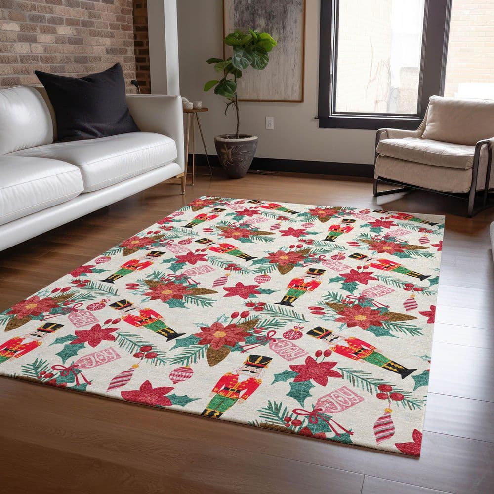 Chantille Machine Washable Indoor/Outdoor Abstract ACN1822 Ivory 3 ft. x 4 ft. Area Rug price history on PriceWatchPro