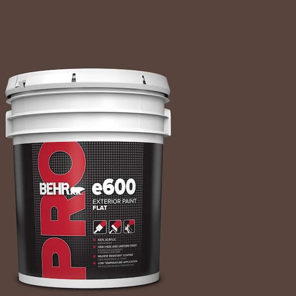 BEHR PRO 5 gal. #BXC-78 Cordovan Leather Flat Exterior Paint