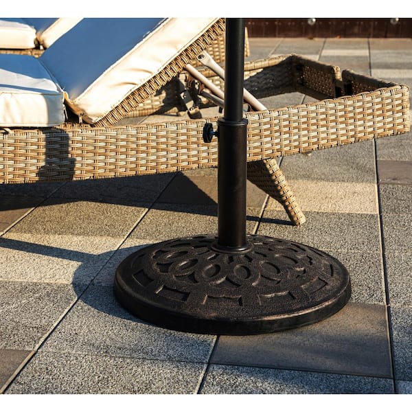JAYDEN CREATION Xonia 32.5 lbs. Resin Free Standing Patio Umbrella Base in Bronze