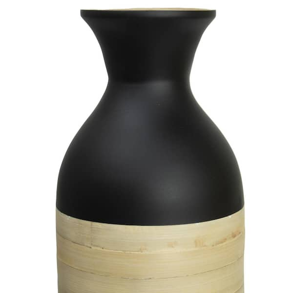 Glass Bamboo Embossed Cylindrical Vases