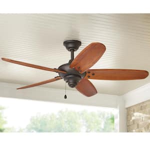 Altura 48 in. Indoor/Outdoor Oil-Rubbed Bronze Ceiling Fan with Downrod and Reversible Motor; Light Kit Adaptable