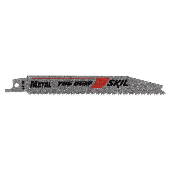 Skil 6 in. Progressive Metal Cut Reciprocating Saw Blade and Solid