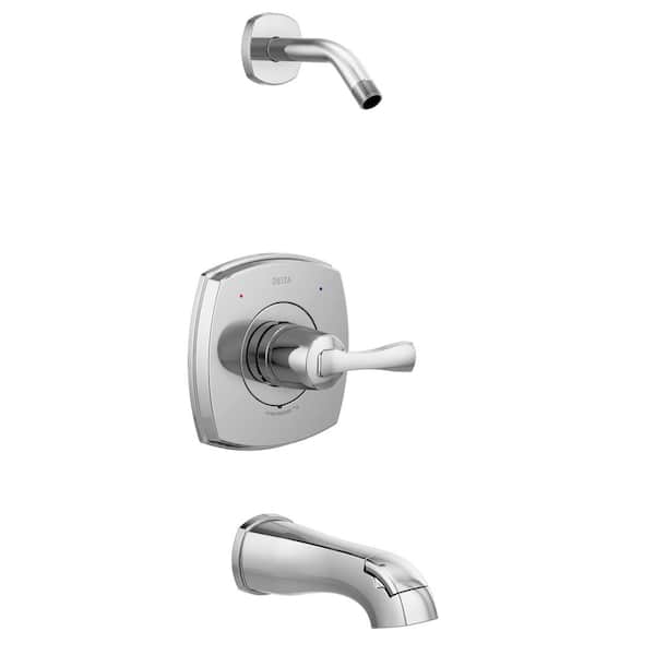 Delta Stryke 1-Handle Wall Mount Tub and Shower Trim Kit in Chrome (Showerhead and Valve Not Included)