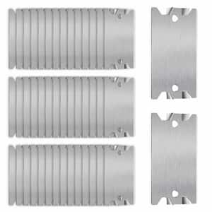 100-Pack 1.5 in. x 2.5 in. Zinc 16-Gauge Anti-Nail Protection Plate Shield, Nail Plates for Protection Plumbing Wiring