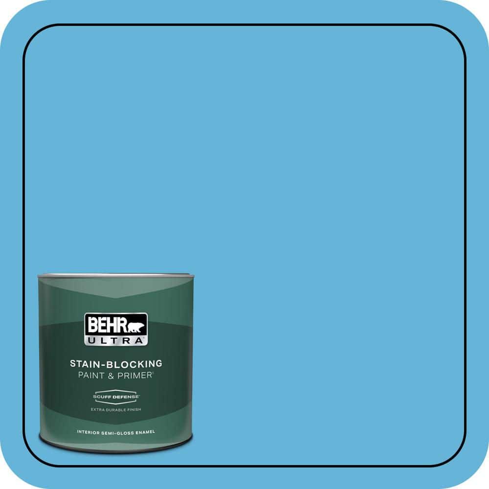 1 qt. #540B-5 Riviera Blue Extra Durable Semi-Gloss Enamel Interior Paint & Primer price history on PriceWatchPro