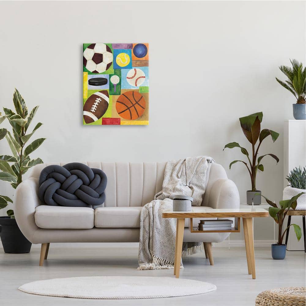 Kids Multi-Sport Abstract Canvas Wall Art, 24 x 30
