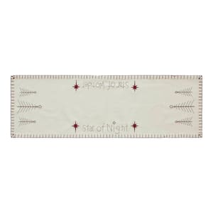 Star of Wonder 8 in. W x 24 in. L Khaki Tree Star Felt Table Runner