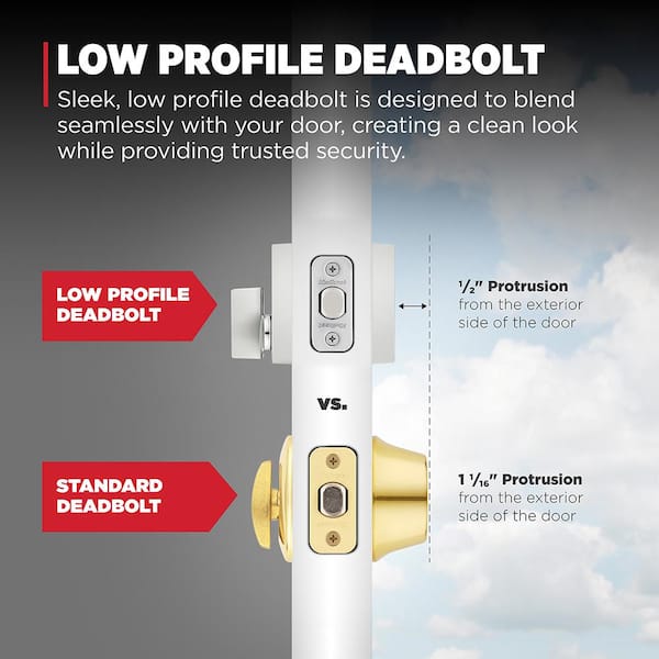 Kwikset 258 Downtown Polished Chrome Square Single-Cylinder