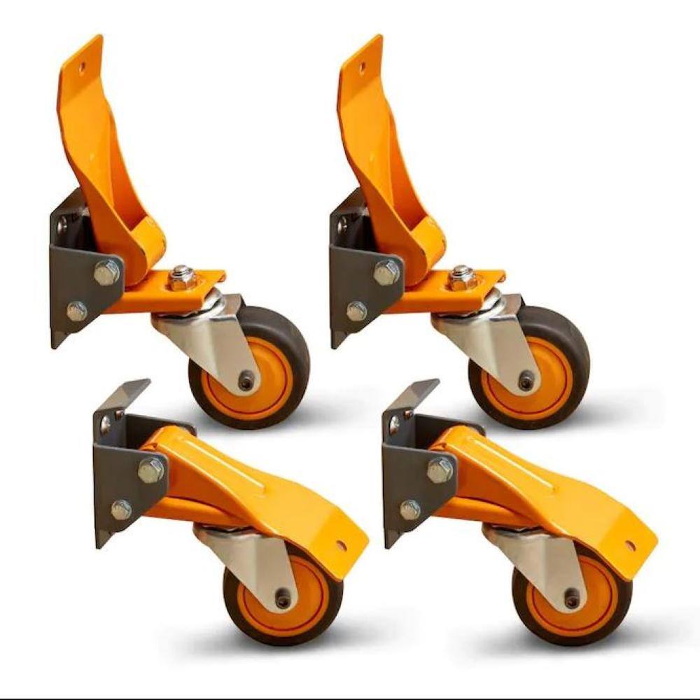 Heavy Duty Retractable Caster Wheels Set Of 4 – 660LBS Capacity Workbench Tool Cart (SLJ SOWCB25)