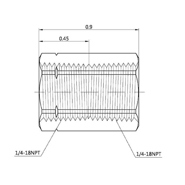 1/4 in. MIP x 1/4 in. FIP Brass Coupling Fitting