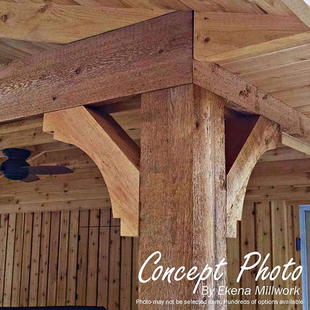 10" x 10" Rough Sawn Western Red Cedar Corbel