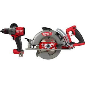 M18 FUEL 18-Volt Lithium-Ion Brushless Cordless 1/2 in. Hammer Drill/Driver and 7-1/4 in. Rear Handle Circular Saw