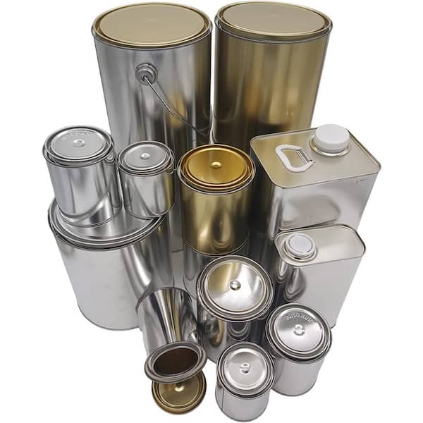 6pcs Metal Paint Cans, Empty Unlined Paint Cans with Lids, 1/2 Pint Paint Pails Storage Containers for Crafts DIY Projects, Paints, Solvents