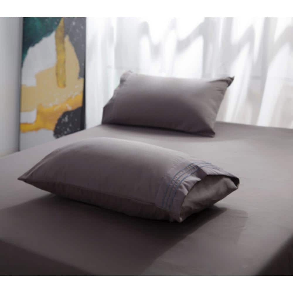 Infinitee Xclusives Premium Dark Grey Queen Sheets Set - 4 Piece Bed Sheets  - Soft Brushed Microfiber Fabric - 16 Inches Deep Pockets Sheets Wrinkle