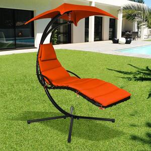 orange outdoor chaise lounge