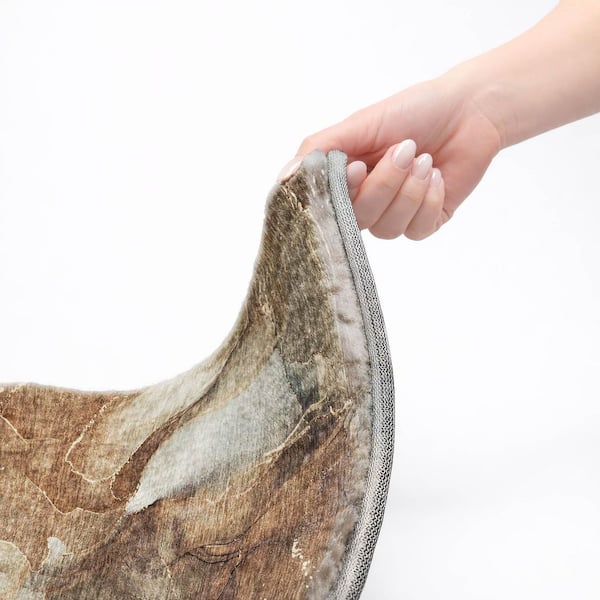 Dream Shag Premium Machine Washable Abstract ADS522 Brown 10 ft. x 14 ft. Area Rug