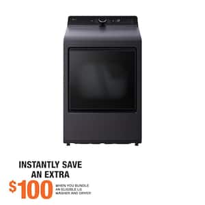 7.3 cu. ft. Vented SMART Electric Dryer in Matte Black with EasyLoad Door and Sensor Dry Technology