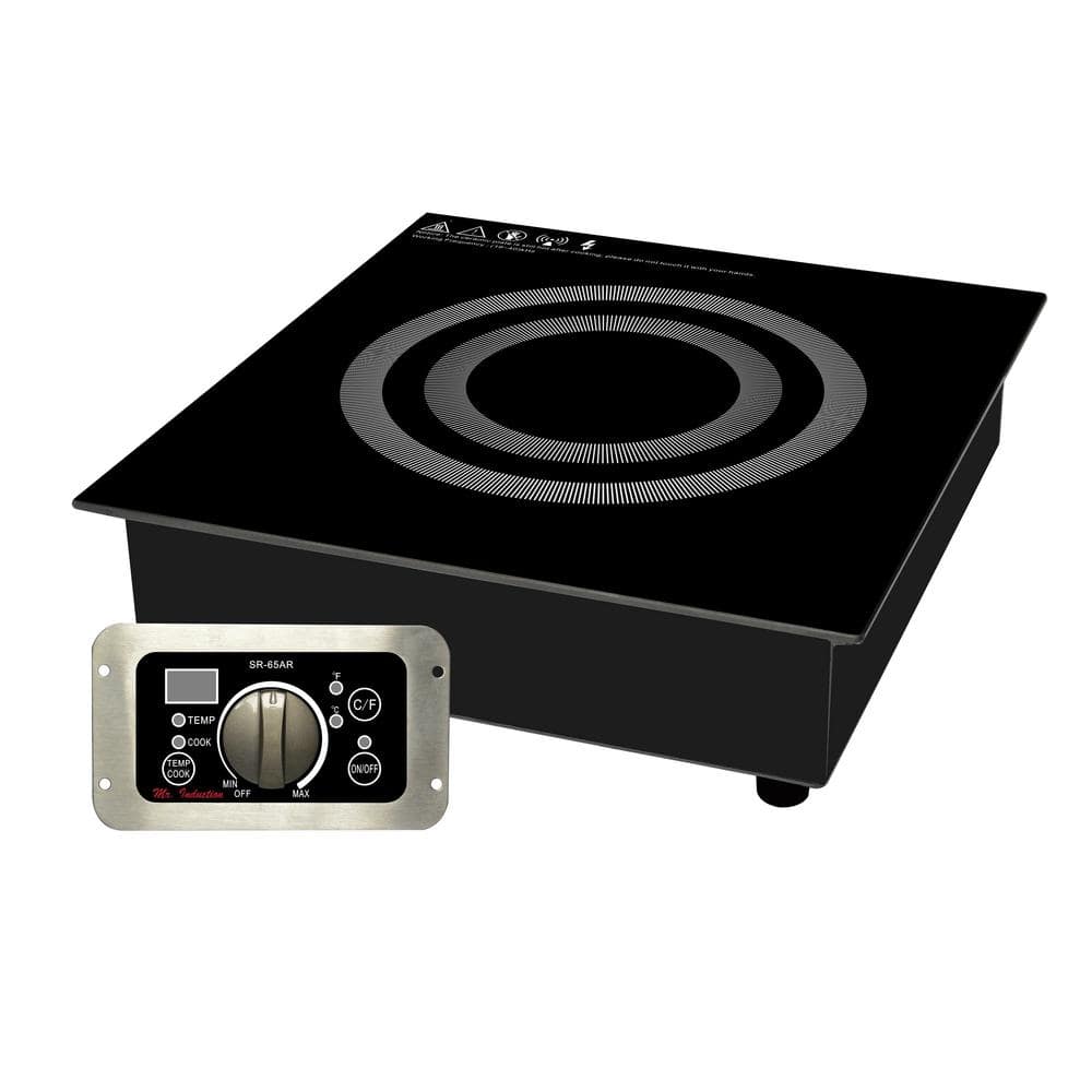 12.56 in. 2600-Watt Built-In Tempered Glass Induction Commercial Cooktop in Black with 1 Element