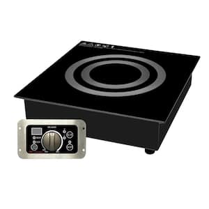 12.56 in. 2600-Watt Built-In Tempered Glass Induction Commercial Cooktop in Black with 1 Element