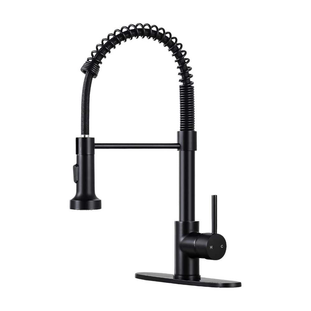 1-Piece Matte Black Kitchen Faucets with Pull Down Sprayer, Dual Mode Setting Single Handle 1 or 3 Holes for Farmhouse price history on PriceWatchPro