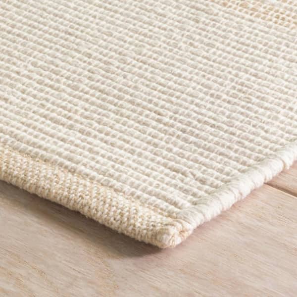 La Mirada Handwoven Cotton Wheat 10 ft. x 14 ft. Indoor Area Rug