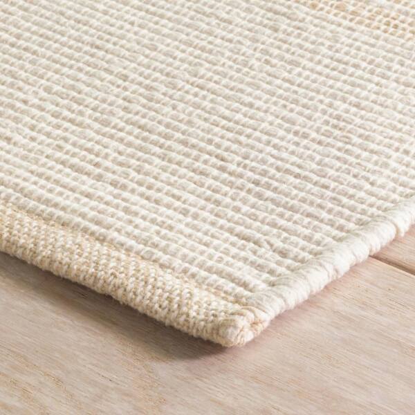 La Mirada Handwoven Cotton Wheat 4 ft. x 6 ft. Indoor Area Rug