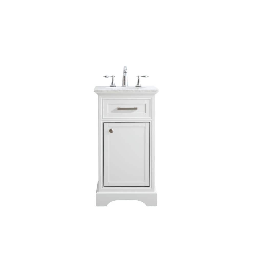Simply Living 19 in. W x 19 in. D x 35 in. H Bath Vanity in White with Carr