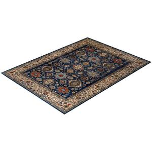 Blue 9 ft. 0 in. x 11 ft. 10 in. Serapi One-of-a-Kind Hand-Knotted Area Rug