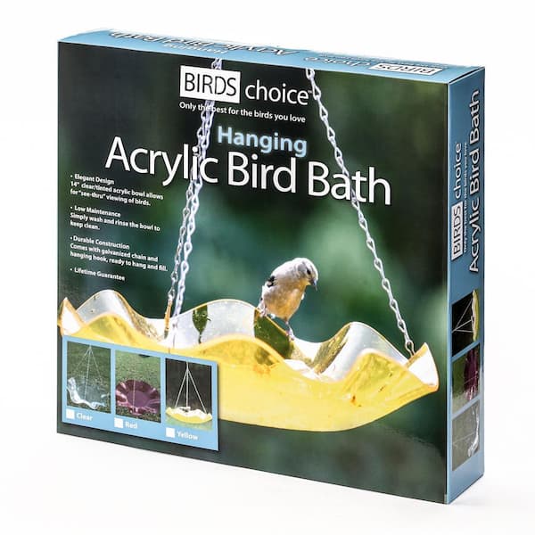 Clear Birds Choice Pole Mounted Acrylic Bird Bath
